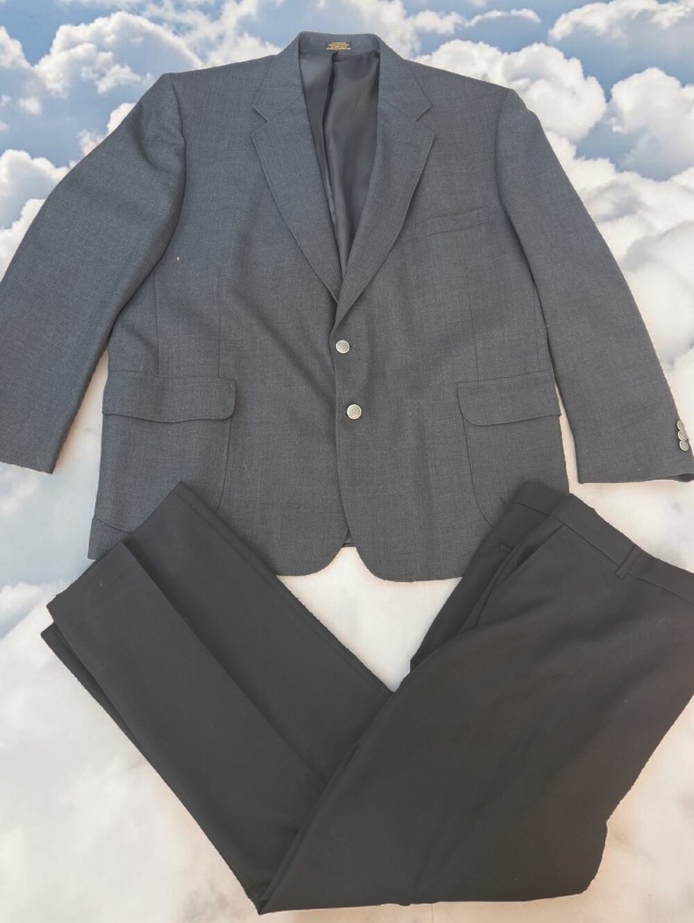 Stafford 2pc matched suit set Men plus size 50 regular with trousers W50 L30